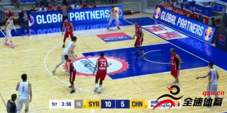 中国男篮在客场以90-59大胜叙利亚