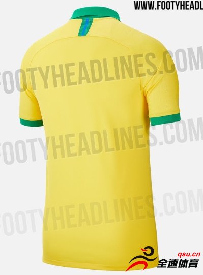 巴西美洲杯球衣谍照：主场沿用黄色，客场重选白色