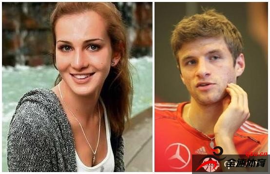 德国队球星穆勒和女友在海边游玩的照片被公开