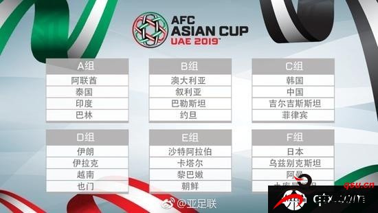 2019赛季亚洲杯C组赛程