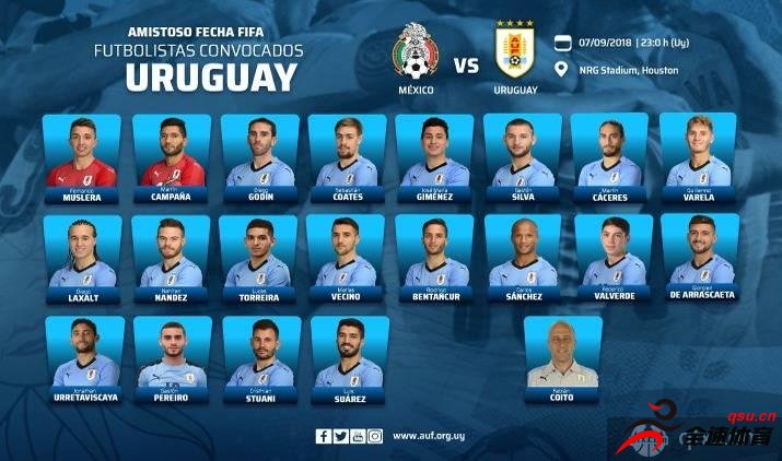 卡瓦尼无缘乌拉圭国家队大名单