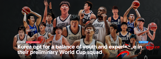 韩国男篮公布男篮世界杯球员参赛名单