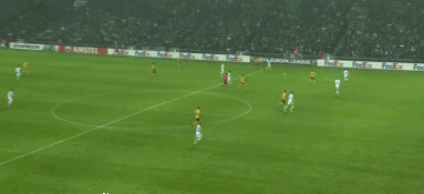 2017-18赛季欧联杯1/16决赛首回合，马竞客场4-1逆转哥本哈根