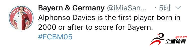 阿方索-戴维斯是拜仁第一个踢进球的00后