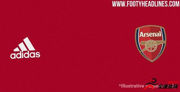 阿森纳新赞助商阿迪达斯放出了下赛季球队主场球衣的配色