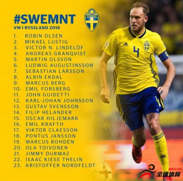 瑞典队世界杯名单 瑞典球星伊布拉希莫维奇落选