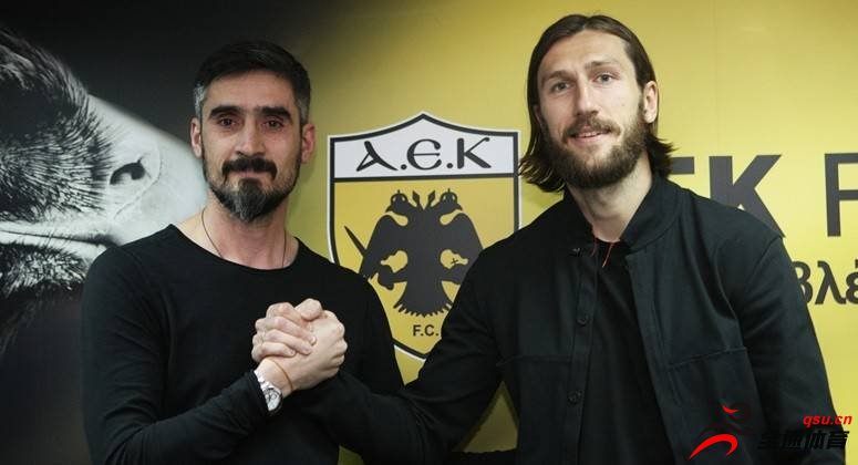 雅典AEK官宣，球队已经与乌克兰后卫齐格林斯基续约