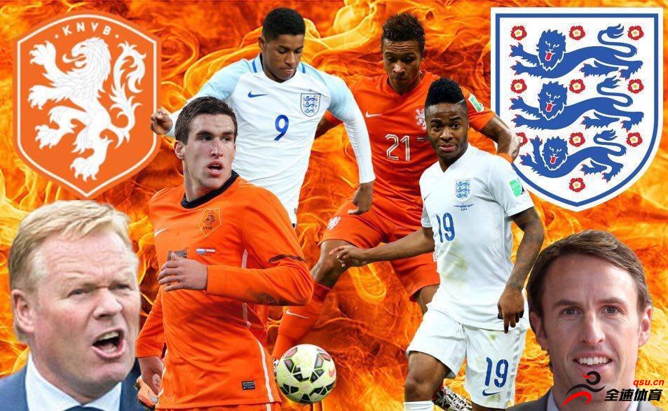 欧国联半决赛，荷兰对阵英格兰