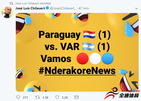 巴拉圭传奇球星奇拉维特嘲讽巴拉圭战平阿根廷