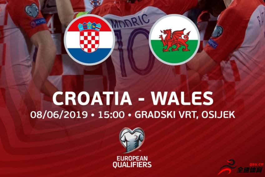 克罗地亚对阵威尔士，目前双方已经公布了本场比赛的首发阵容