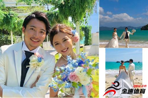 日本球员柴崎岳已经完婚，他与妻子真野惠里菜双双更新INS