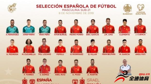 雷利亚入选西班牙U21大名单