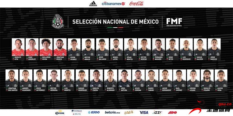 墨西哥国家队公布了最新一期大名单