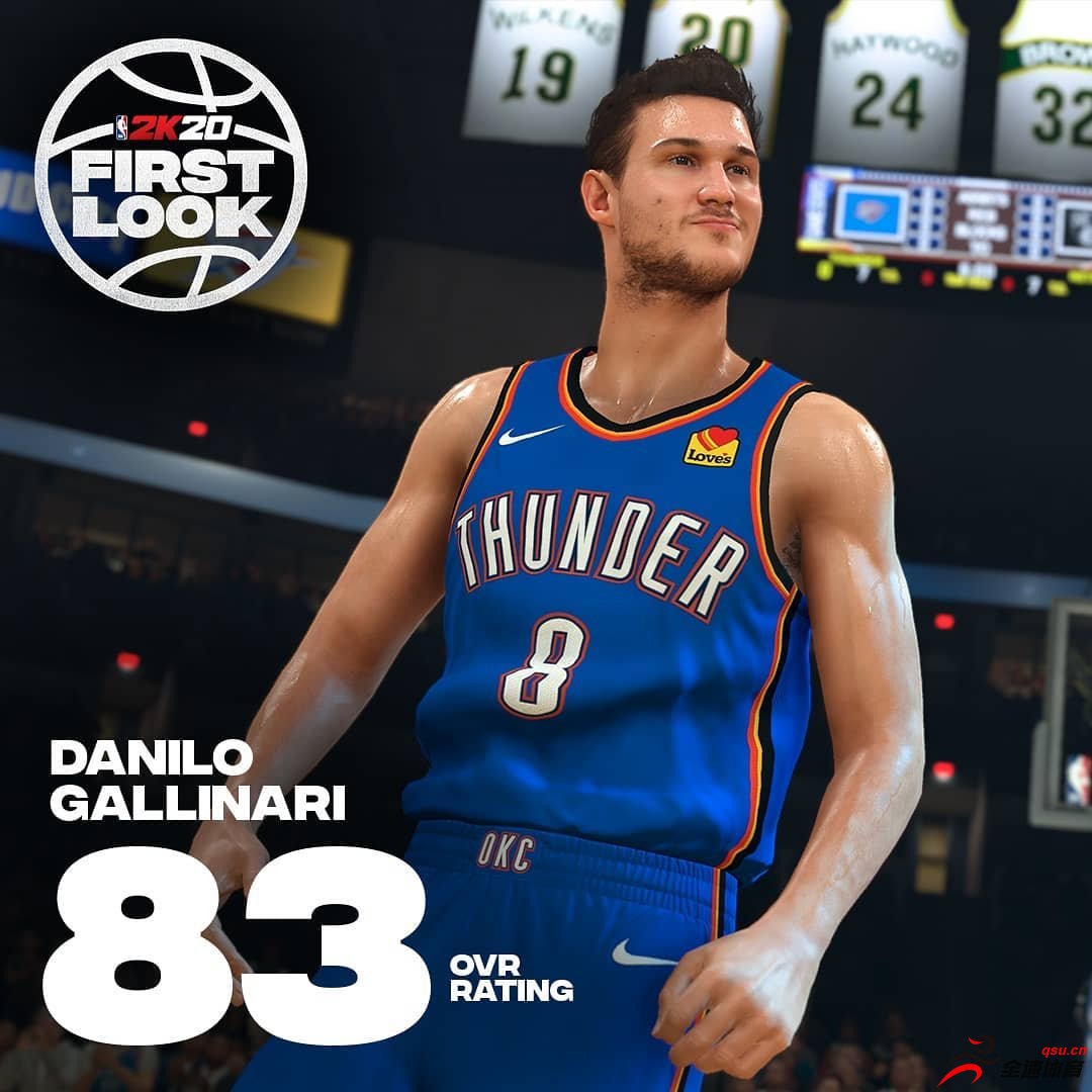 达尼罗-加里纳利在NBA2K20中的初始能力值被公布：83