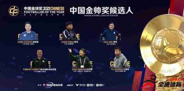 2021中国金球奖候选人：郭田雨、洛国富、武磊入选
