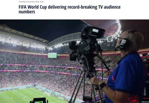 FIFA官方：81.3%阿根廷人看了阿墨战，日本观众较18年增长74